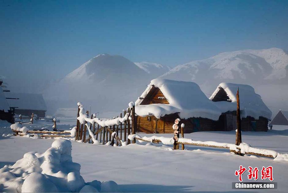 中国十大最美雪乡 新疆阿勒泰公布滑雪靓照 中国十大最美雪乡 新疆阿勒泰公布滑雪靓照