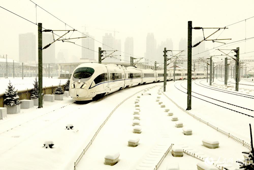 2010年1月3日，津京城际高铁进入天津站 高锦旭 摄