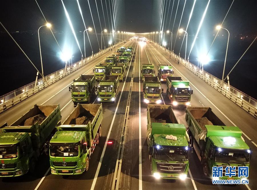 #（社会）（3）苏通大桥通车10年首次全封闭“体检”顺利完成